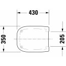 Duravit WC-Sitz D-Code ohne Absenkautomatik, Scharniere Edelstahl, weiß