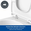 Duravit WC-Sitz D-Code ohne Absenkautomatik, Scharniere Edelstahl, weiß