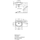 Geberit Waschtisch Renova mit HL mittig, mit ÜL...