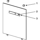 TECE WC-Betätigungsplatte lux manuell, Glas weiß, Tasten weiß