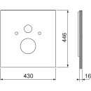 TECE WC-Glasplatte lux für Standard WC, Glas weiß