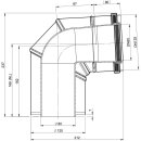 Atec Bogen PolyClassic 87°, konzentrisch, DN 80/125