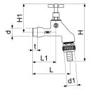 Schlösser 3/4" Auslaufventil mit...