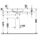 Duravit Aufsatzwaschtisch Happy D.2 400mm m. ÜL o. HLB geschliffen weiß