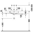 Duravit Aufsatzwaschtisch Happy D.2 400mm m. ÜL o. HLB geschliffen weiß