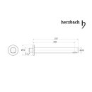 Herzbach DESIGN IX PVD Wandauslauf 1/2" 240 mm Black