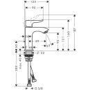 Hansgrohe METRIS 100 Einhandmischer Waschtisch mit Ablaufgarnitur