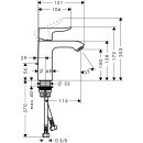 Hansgrohe METRIS 110 Einhandmischer Waschtisch mit Ablaufgarnitur