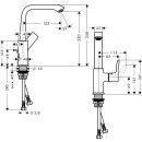 Hansgrohe METRIS 230 Einhandmischer Waschtisch mit...