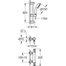 GROHE Thermostat Brause Grohtherm 800 ,mit Brausegarnitur...