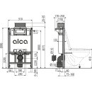 alcadrain WC Sanitärmodul AM118/850 Betätigung von oben oder vorne