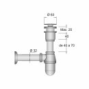 Salgar Siphon Messing, verchromt - nicht absperrbares...