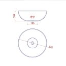 Salgar Bol Aufsatzwaschtisch 390 solid surface