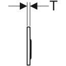 Geberit Betätigungsplatte Omega20 für 2-Mengen-Auslösung, weiß/hochglanz verchromt