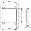 TECE profil Befestigungsplatte für Zusatzeinbauten, 200 x 200 mm