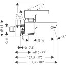 Hansgrohe METRIS S Einhandmischer Wanne