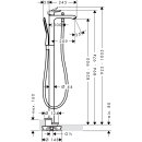 Hansgrohe METRIS Fertigmontageset Wanne Bodenmontage