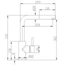 Beitz & Walz AQVAKITCHEN Spültisch-Ehm. ND m. Geschirrbrause chrom