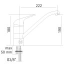 Beitz & Walz AQVABASIC I Spültisch-Ehm. m. Geräteabsperrung chrom