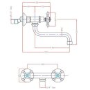 Beitz & Walz AQVARETRO I Wandspültisch-Batterie AP chrom