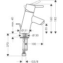 Hansgrohe TALIS S 70 Einhandmischer Waschtisch mit...