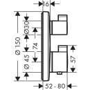 Hansgrohe Fertigmontageset Thermostat Ecostat S für...