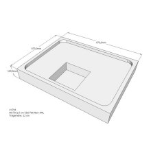 Schröder Duschwannenträger für Flat E 90x70