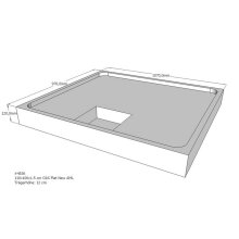 Schröder Duschwannenträger für Flat E 110x100