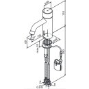 Silhouet Touchless Tronic Messing PVD Waschtischarmatur m. Hygienespülung