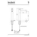 Herzbach DEEP Einhebel-Waschtisch-Einlochbatterie L-Size o.Ablauf 170mm