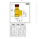 Caleffi 530 Membran-Sicherheitsventil 1" - 3bar