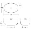 Beitz & Walz AqvaCeramica Aufsatzwaschtisch 650 x 440...