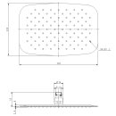 Beitz & Walz AQVAGREEN Kopfbrause 300 x 200 x 2 mm / chrom