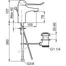 Mora FMM 9000E Care Waschtisch-Einhebelmischer...