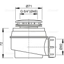 alcadrain Duschwannen Ablaufgarnitur D50 chrom