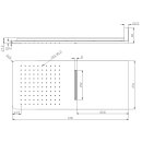 Beitz & Walz AQVAGREEN Kopfbrause 600 x 250 mm chrom