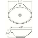 Beitz & Walz AqvaCeramica Aufsatzwaschtisch oval 610...