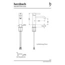 Herzbach DEEP EINHEBEL-WASCHTISCH Armatur M-SIZE 150mm...