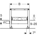 Geberit Duofix Dusch-Element 500 mm mit Wandablauf, d50, niedrige Bauhöhe