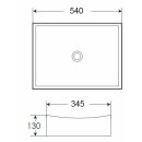 Beitz & Walz AqvaCeramica Aufsatzbecken eckig 540 x 345 mm weiß