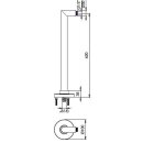 Herzbach Wandarm für Regenbrause - rund 420mm