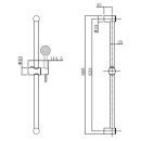 Beitz & Walz AQVABASIC II Brauseset 60cm 5-strahlig chrom