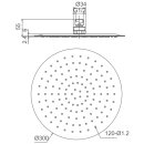 Beitz & Walz AQVAGREEN Kopfbrause 300 x 2 mm, chrom