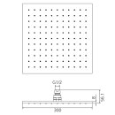 Beitz & Walz AQVADESIGN Kopfbrause 300 mm eckig, chrom