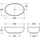 Beitz & Walz AqvaCeramica Aufsatzwaschtisch oval 63...