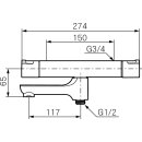 Mora Cera T4 Wannenfüll- und Duschthermostat