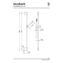 Herzbach DEEP BLACK Dusch-Wandstangenset Slide M 900 mm