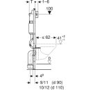 Geberit Duofix Basic WC-Element mit Delta UP-Spülkasten 120 mm, Bauhöhe 1120 mm