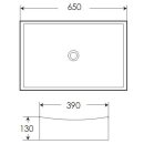 Beitz & Walz AqvaCeramica Aufsatzbecken eckig 650 x...