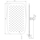 Beitz & Walz AQVAGREEN Kopfbrause 400 x 250 x 2 mm / chrom